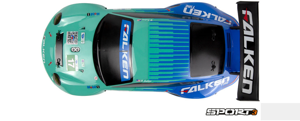 HPI Racing 1/10 Electric Sport 3 Porsche 911 GT3 RSR Falken - Flux 160781