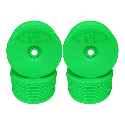 DE Racing Speedline Plus 1/8 Truggy Wheels Green (4 Pack)