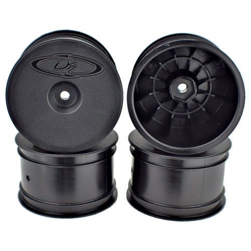 DE Racing Speedline Buggy Wheels - Assoc B6 - B64/TLR22 - 22 - 4/Rear/Blk/4pc