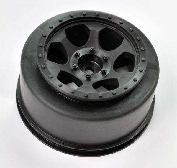 DE Racing Trinidad SC Wheel - Traxxas Slas Rear - Slash 4x4/Black/4pcs