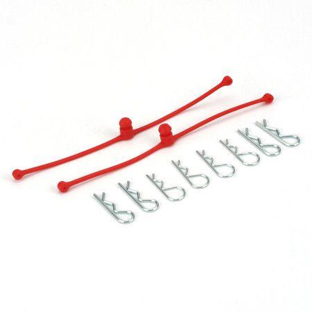 Dubro Body Klip Retainers-Red 2248 Default Title