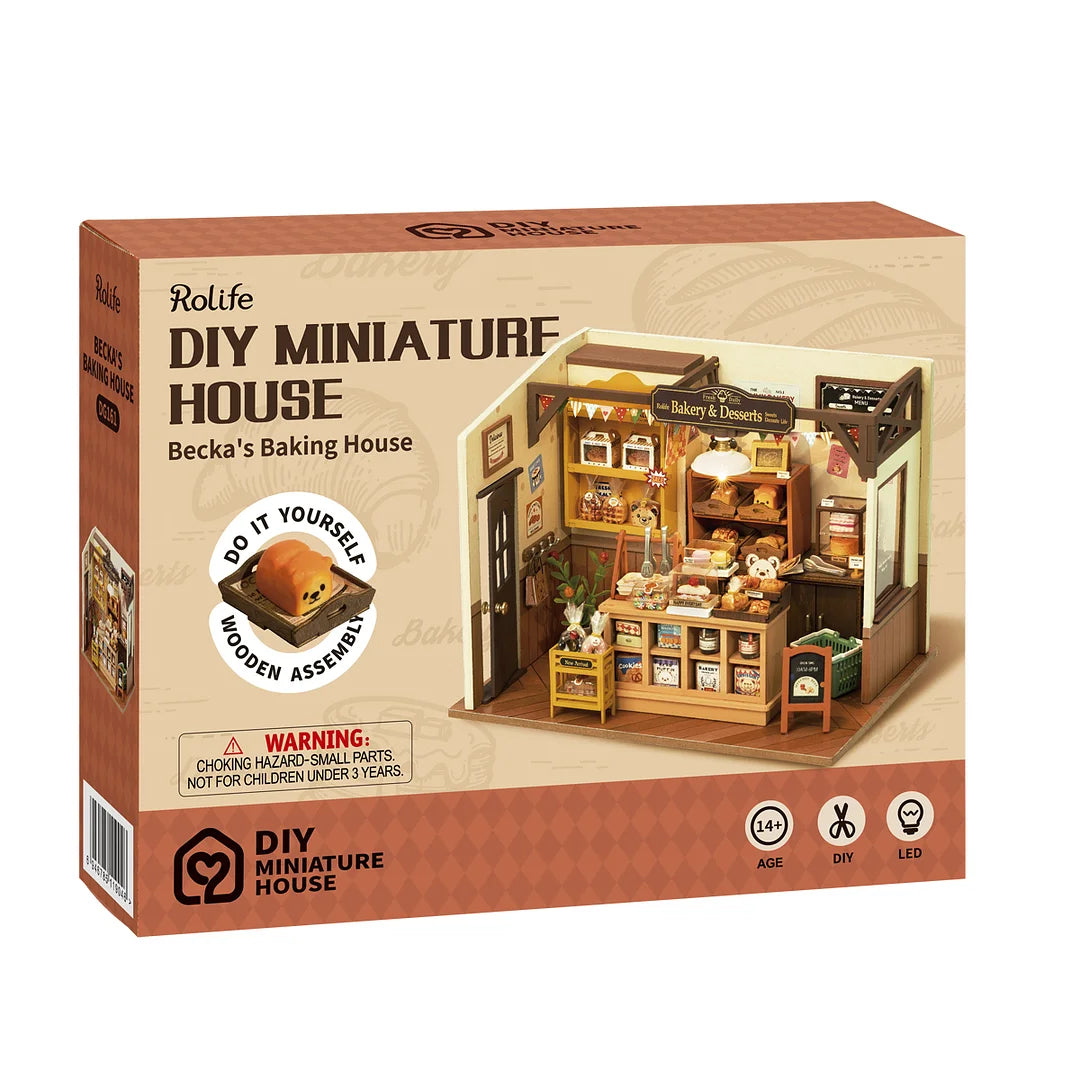 Robotime Rolife Becka's Baking House DIY Miniature House Kit