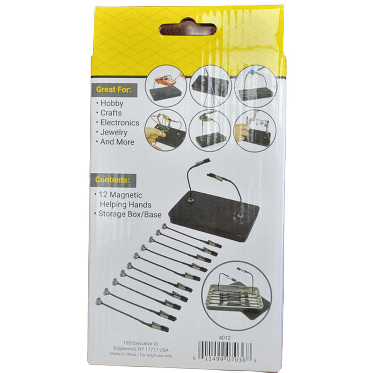 Enkay 4012 Magnetic Helping Hand Kit – 12 Piece Hands-Free Soldering & Hobby Tool Set