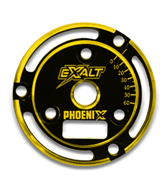 Exalt Black Phoenix Endplate with Gold Chamfered Edges 0233G