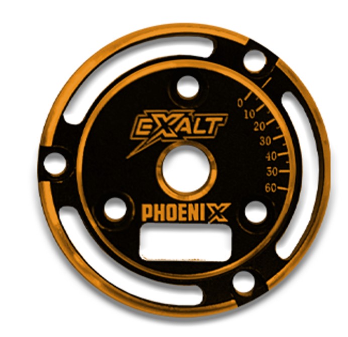 Exalt Black Phoenix Endplate with Orange Chamfered Edges 0233O