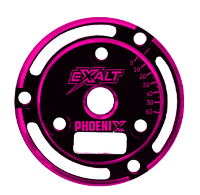 Exalt Black Phoenix Endplate with Pink Chamfered Edges 0233PK