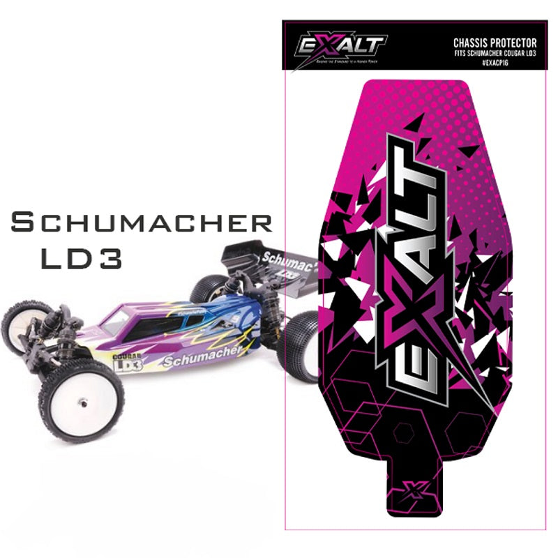 Exalt Chassis Protector Skins, for Schumacher LD3 CP16