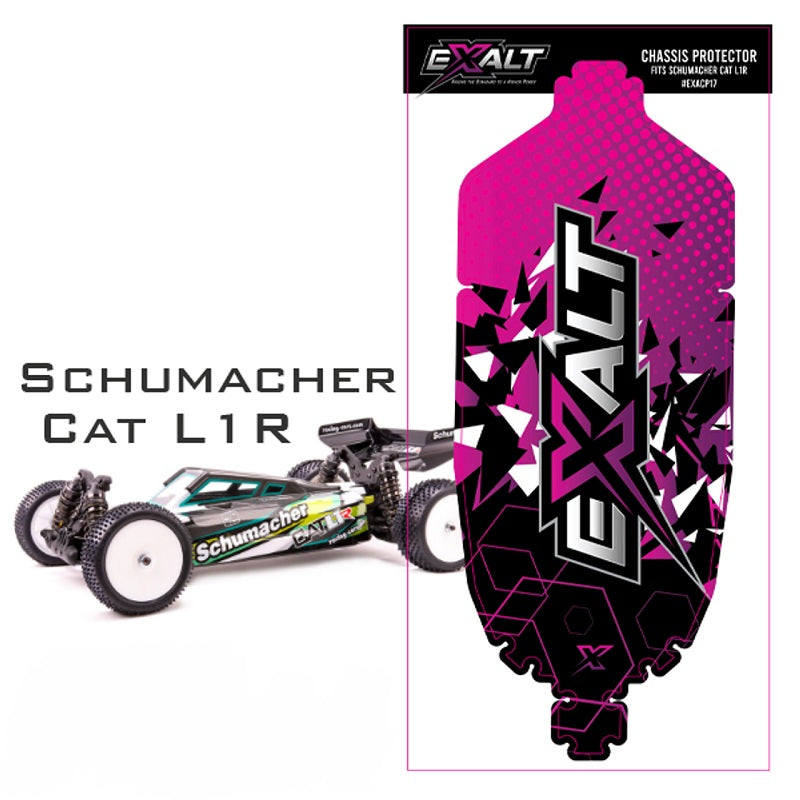 Exalt Chassis Protector Skins, for Schumacher Cat L1R CP17