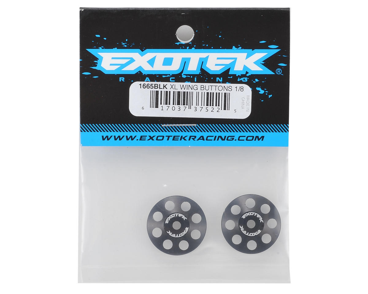 Exotek Racing 1/8 Buggy XL Wing Buttons 22mm (2) Black