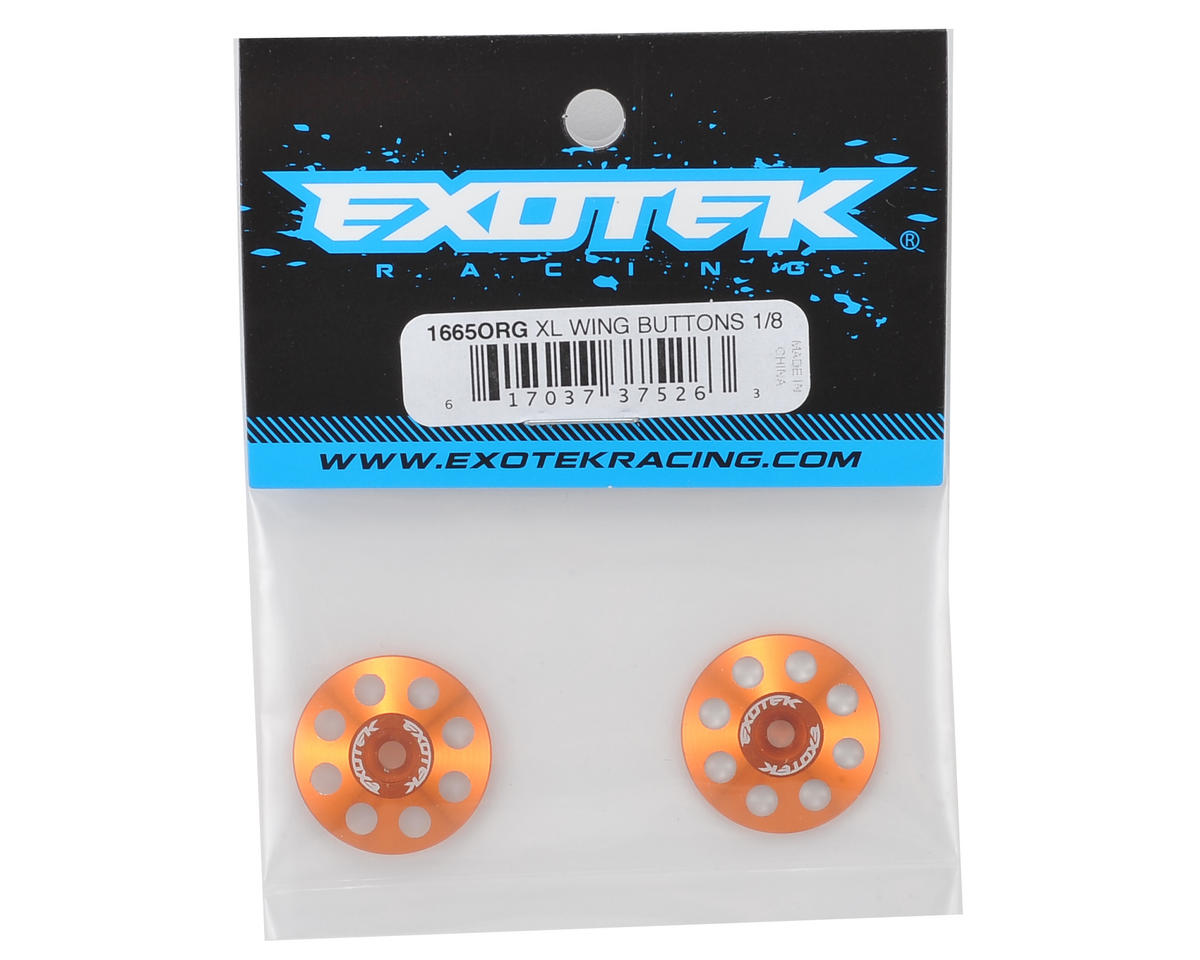 Exotek Racing 1/8 Buggy XL Wing Buttons 22mm (2) Orange