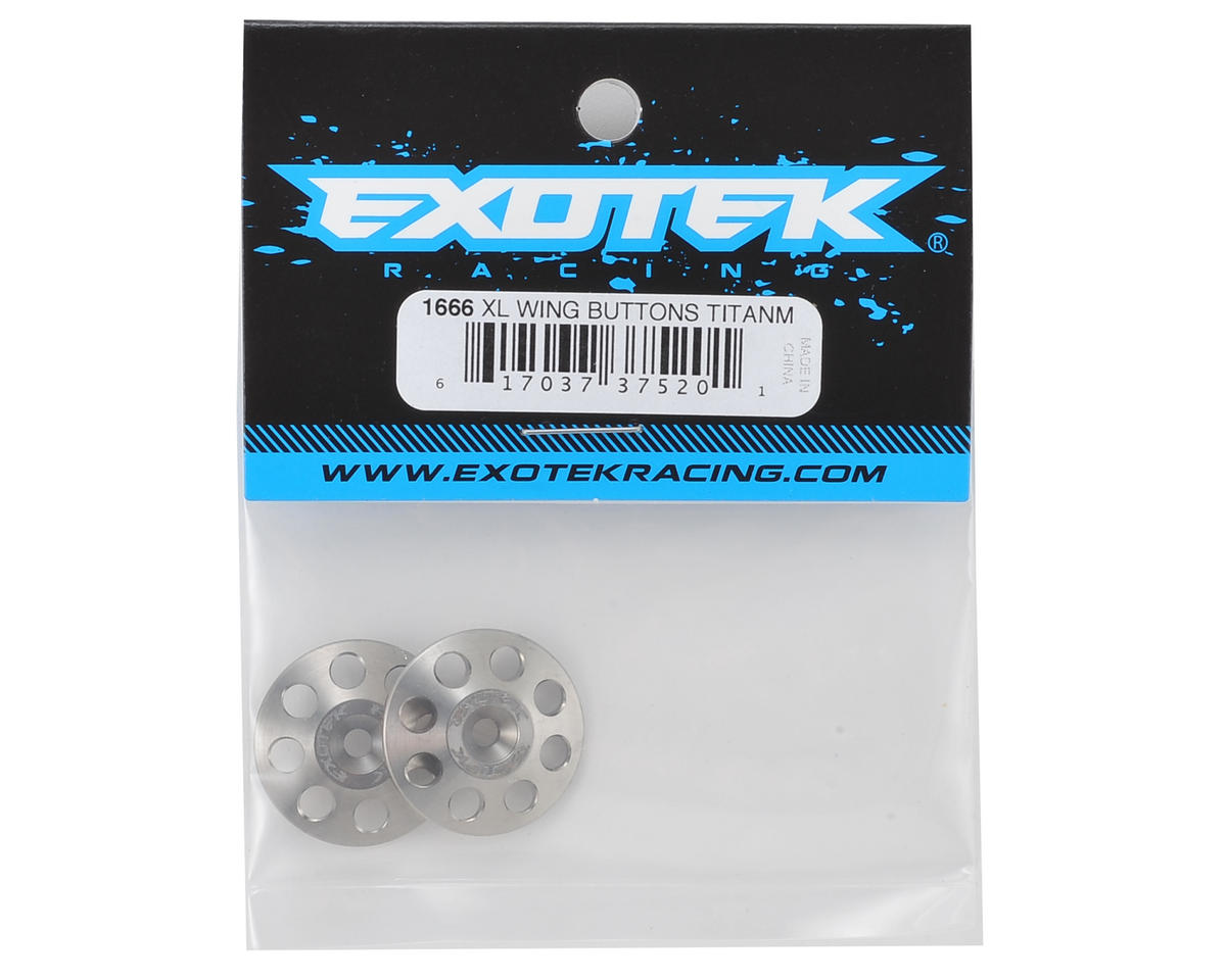 Exotek Racing 1/8 Buggy Titanium XL Wing Buttons 22mm (2)