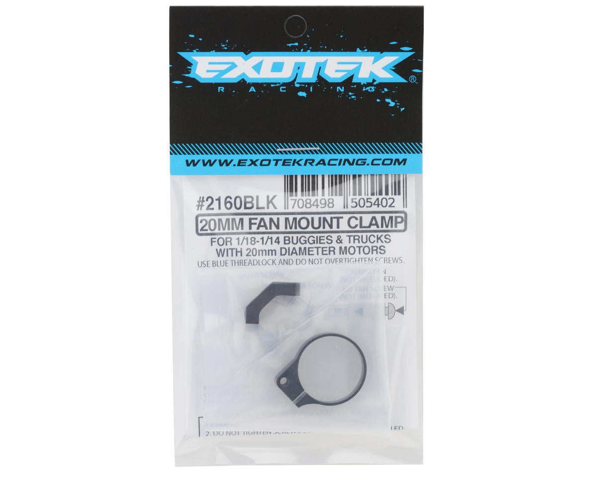 Exotek Racing 20mm Mini Fan Mount Clamp-On 7075 for 20mm Diameter Motors