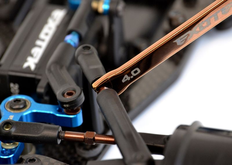 Exotek Racing 4mm Turnbuckle Wrench w/4.75 Cup Popper, Polished Steel 2189