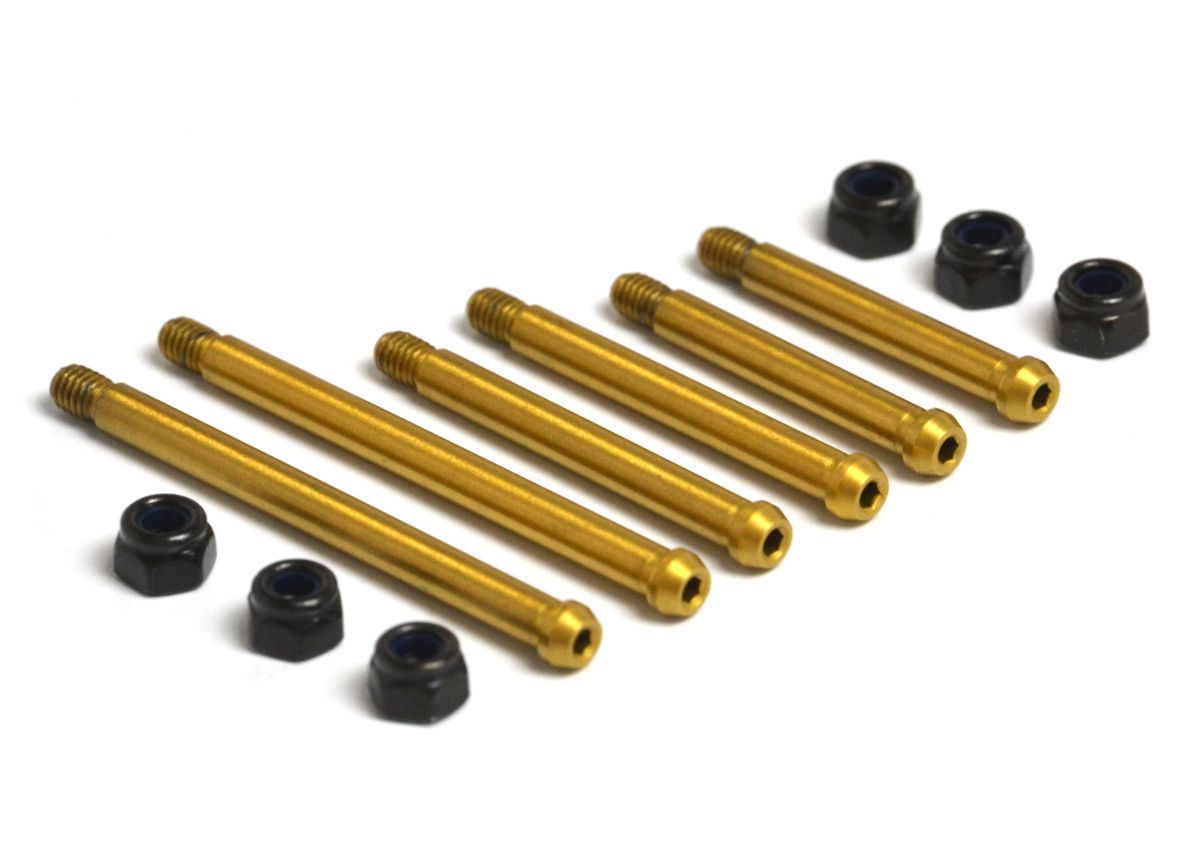 Exotek Racing RC10 Classic Bolted Hinge Pins (6) - Front Arms Steel #2360