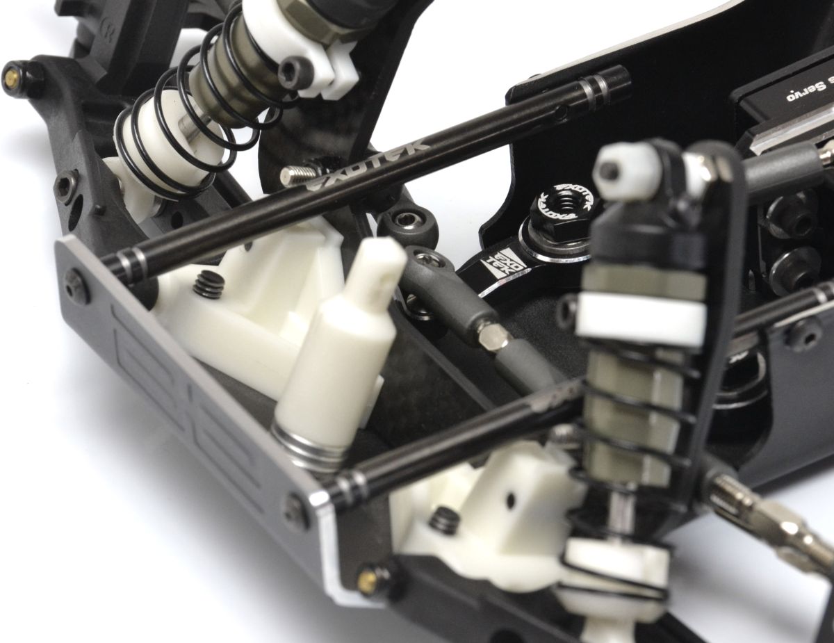 Exotek Racing RC10 HD Nose Brace Tubes (2) - Titanium Black Coated #2362