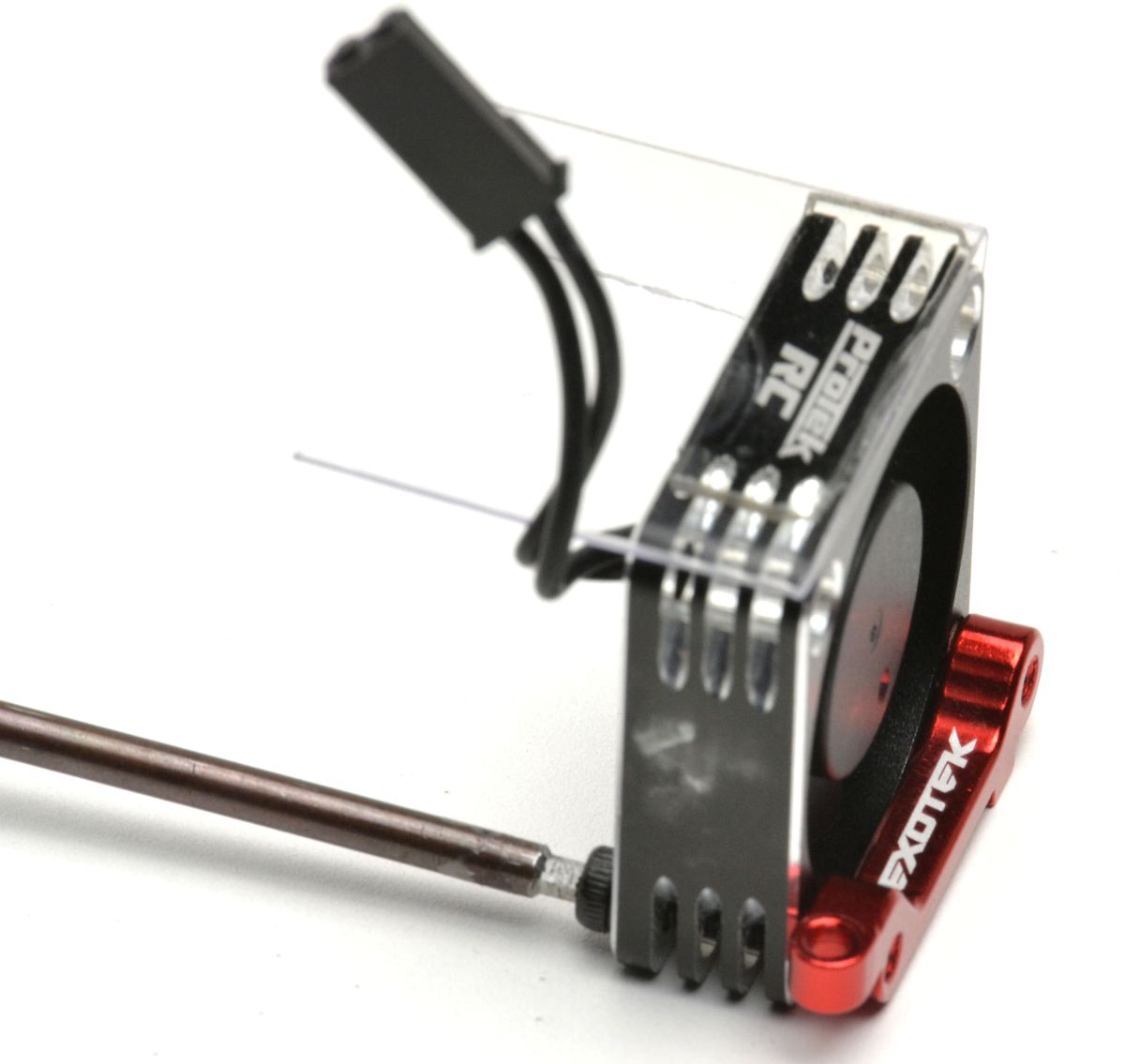 Exotek Losi Nascar 30mm Aluminum Fan Mount 6061 – ESC/Motor Cooling Upgrade