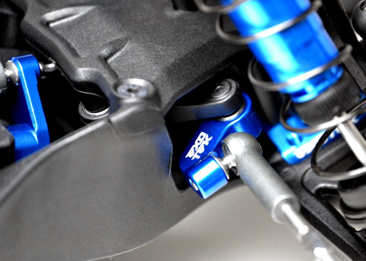Exotek HD 7075 Aluminum Steering Rack (Blue) – AE Pro2/RB10/SR10/B5 Upgrade