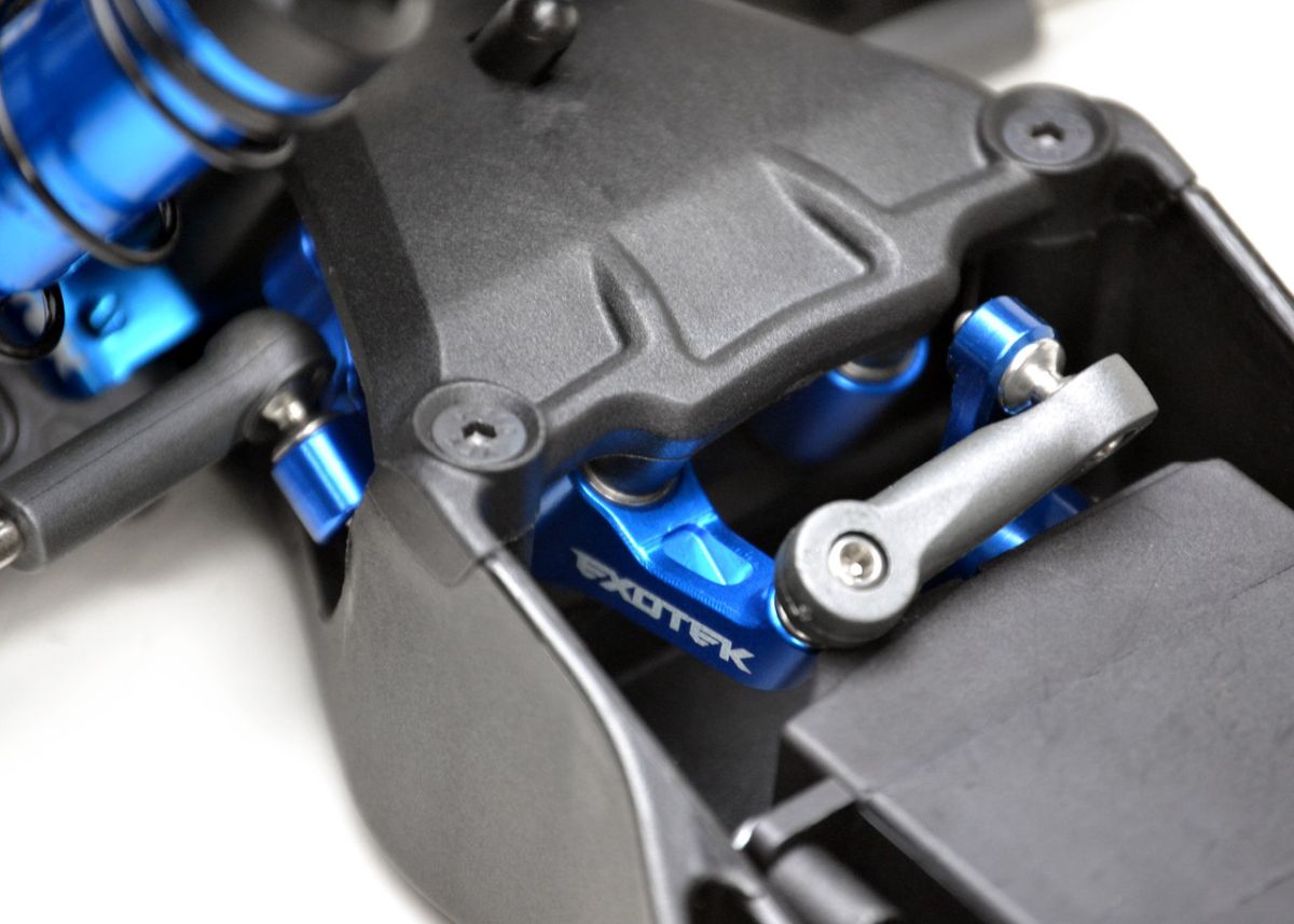 Exotek HD 7075 Steering Crank Set (Blue) – AE Pro2/RB10/SR10/B5 Upgrade