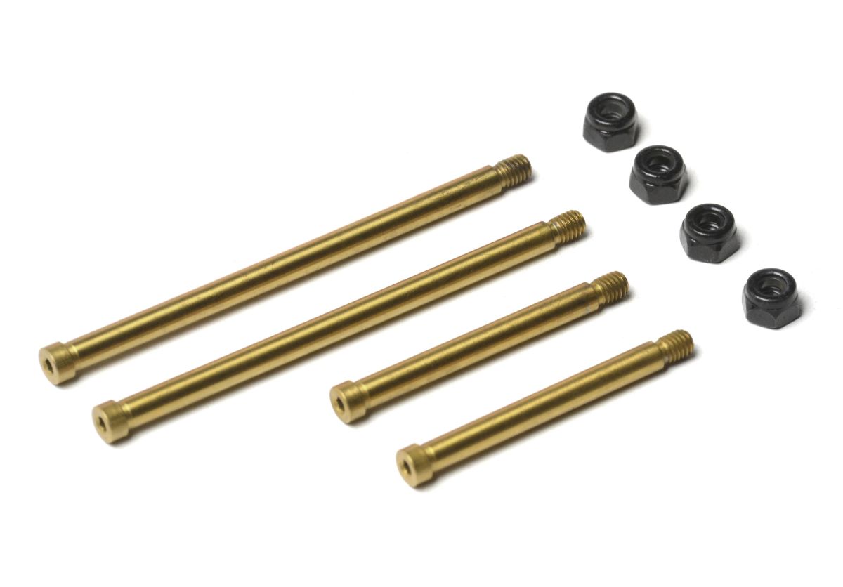 Exotek Steel Rear Bolted Hinge Pins for Team Associated RC10T 4-Pack