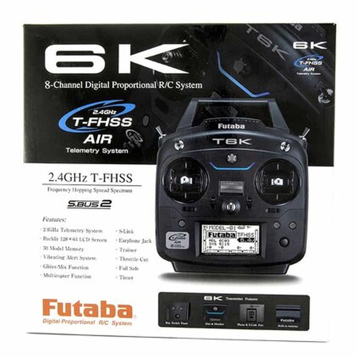 Futaba 6K-V3S 8-Channel T-FHSS Air Radio System with R3008SB Receiver