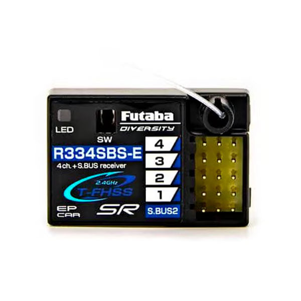 Futaba R334SB-E Super Response T-FHSS Telemetry 4-Channel Receiver – Surface Race Use