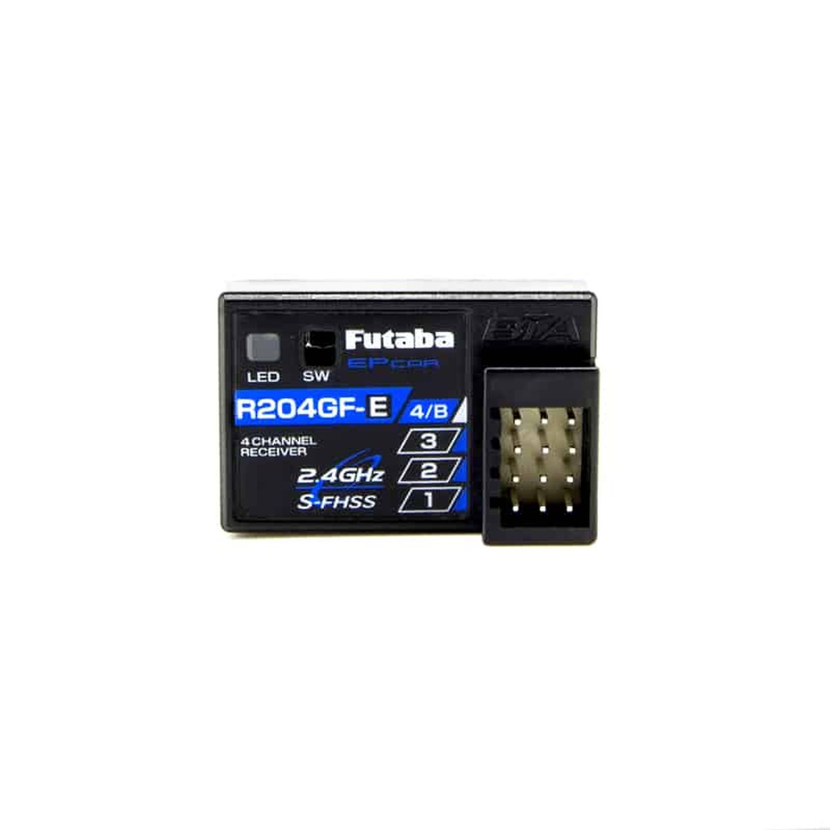 Futaba R204GF-E S-FHSS 2.4GHz 4-Channel Micro Receiver – Indoor Carpet Race Optimized