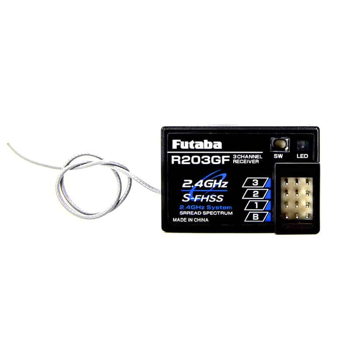 Futaba R203GF 2.4GHz S-FHSS 3-Channel Receiver – Surface RC Vehicle Use