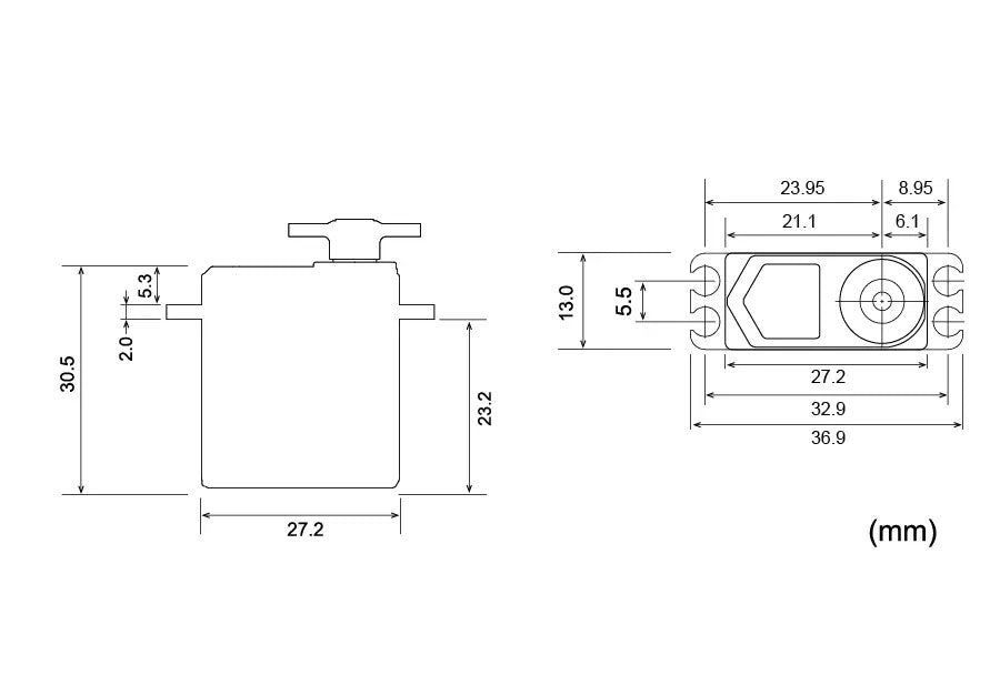 Futaba BLS-A600 S.Bus2 High Voltage Mini Air Servo 01102391-3