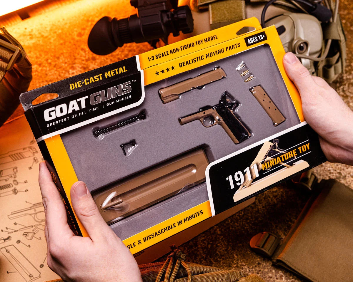 GoatGuns Miniature 1/2.5 Scale Die-Cast 1911 Model Kit (Coyote)