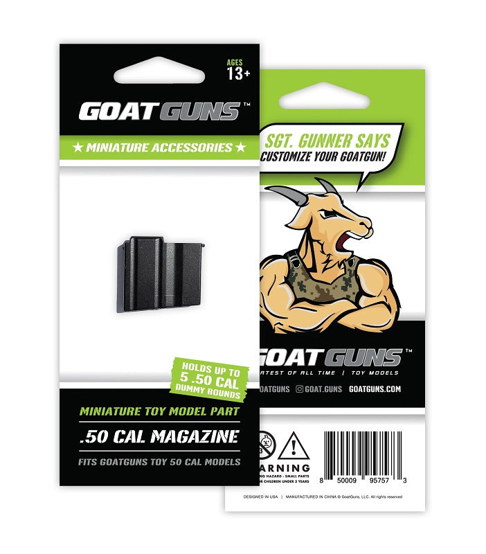 GoatGuns Die Cast Mini Spare .50 Cal Magazine, for Barrett 82A1 Model 50-MAG