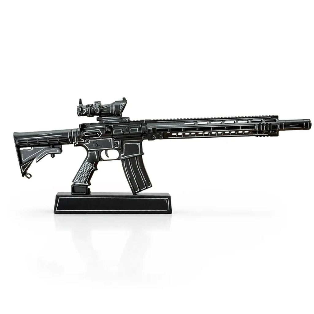 GoatGuns Nocturnal AR-15 Black Cel-Shaded 1:3 Diecast Display Model