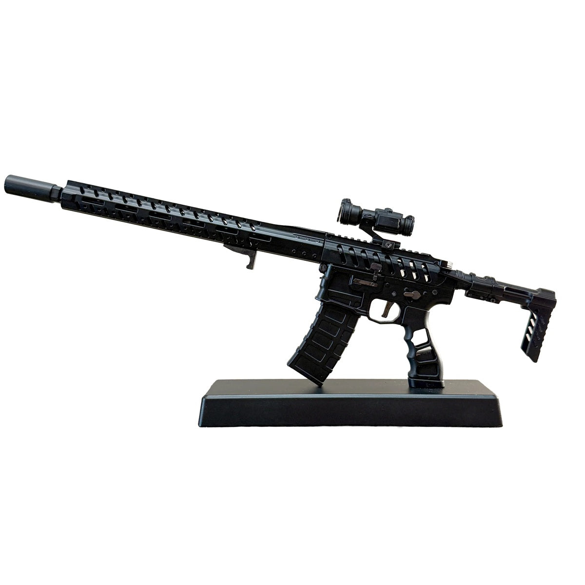 GoatGuns 1/3 Scale Diecast AR15 Skeleton Model 'Necromancer' – Black