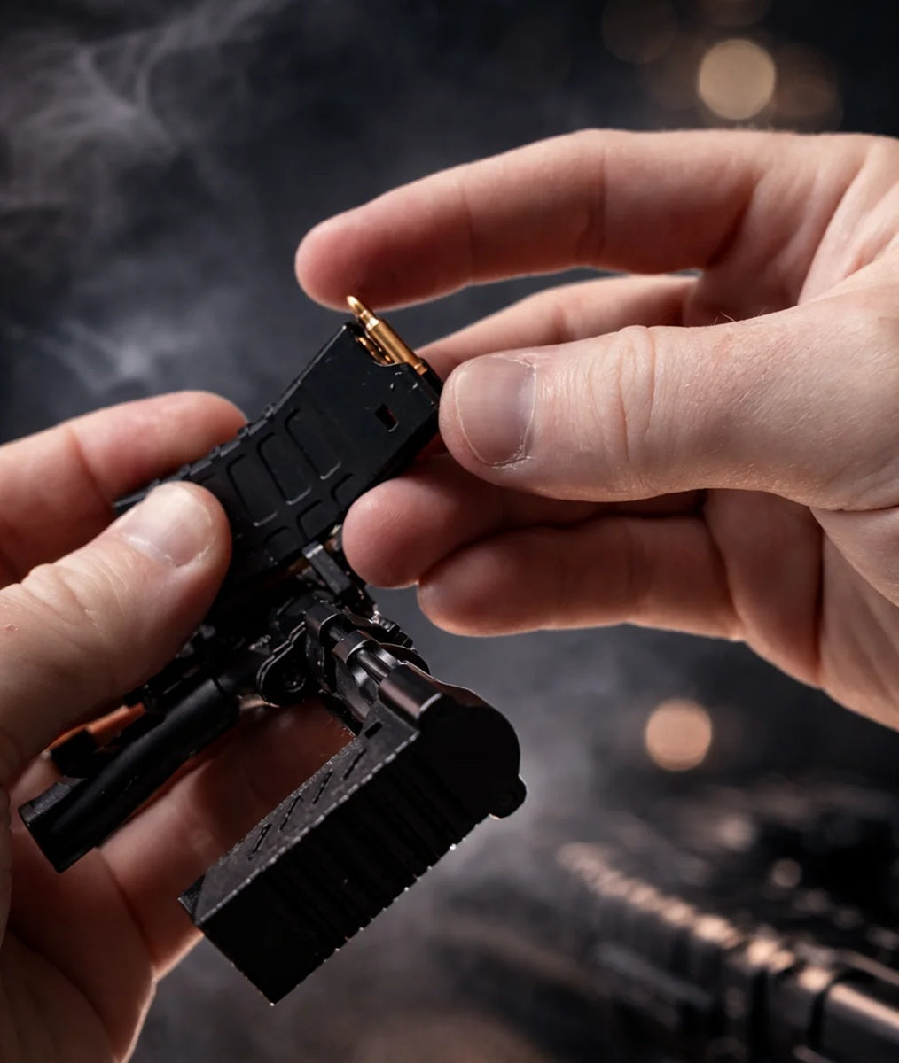 GoatGuns 1/3 Scale Diecast AR15 Skeleton Model 'Necromancer' – Black