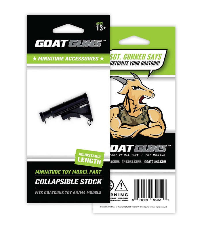 GoatGuns Die Cast Mini Adjustable AR Stock, Fits AR15 Models AR-STOCK