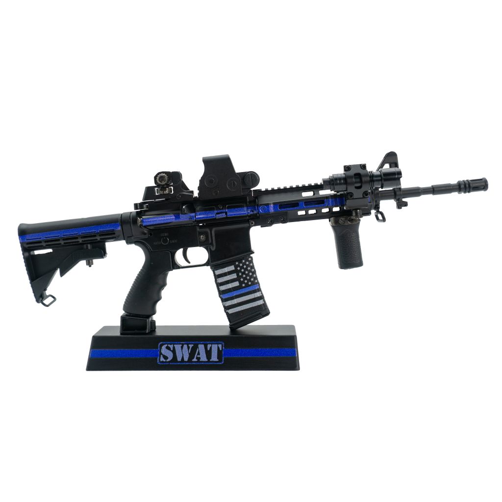 GoatGuns Mini AR-15 in Thin Blue Line SWAT Theme AR-SWAT