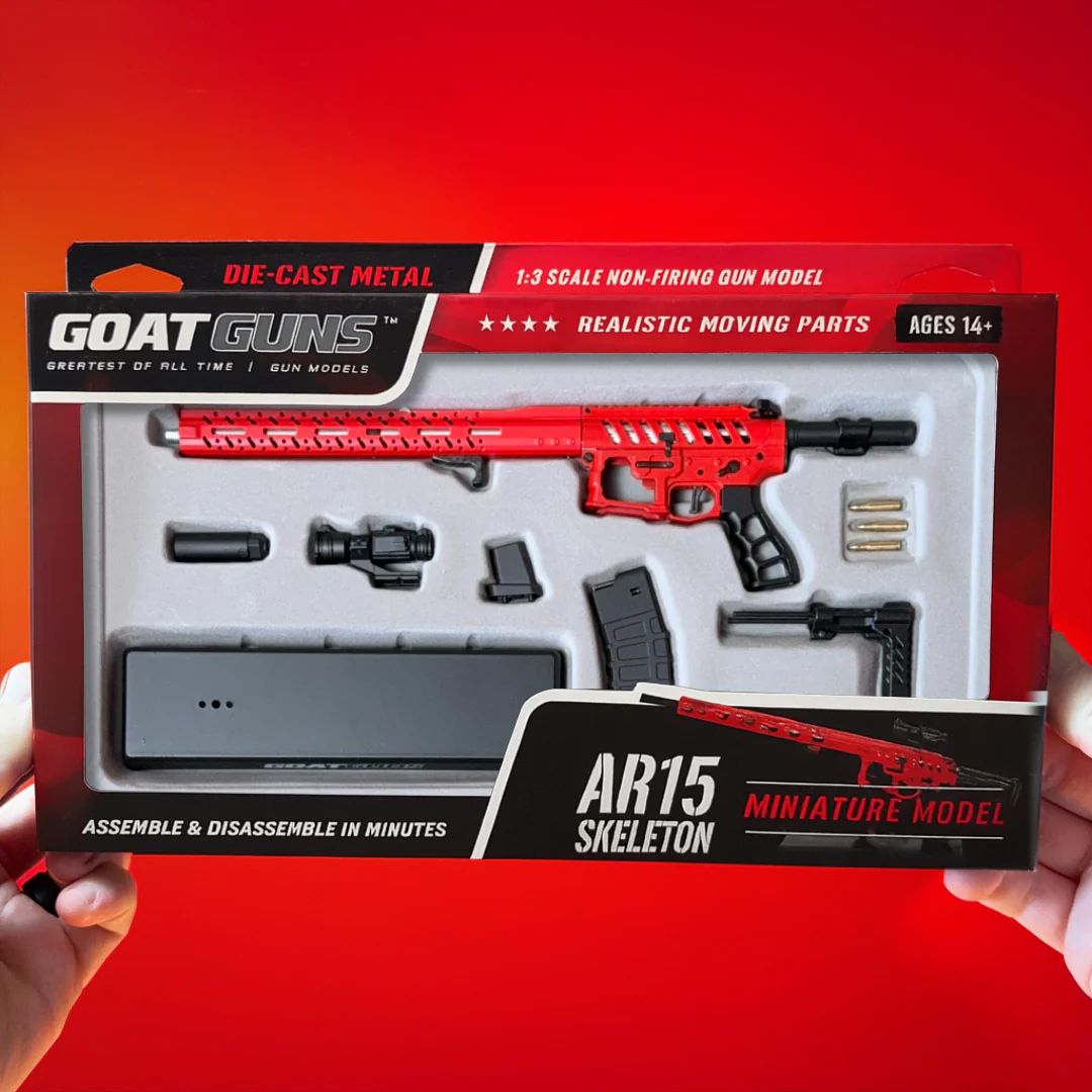 GoatGuns AR15 Skeleton Model 'Reaper' – 1:3 Scale Diecast Metal