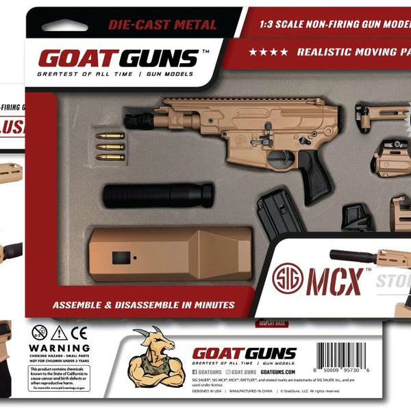 GoatGuns 1:3 Scale SIG MCX Rattler Model – Coyote Officially Licensed