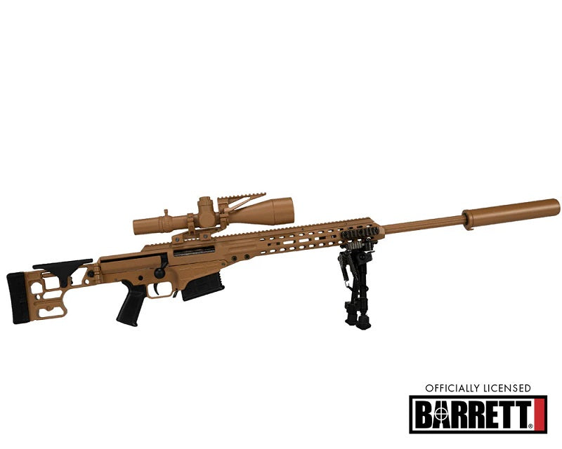 GoatGuns 1/4 Scale Die Cast Barrett MK22 Sniper Gun MRAD Model Tan MK22-TAN