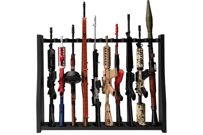 GoatGuns 1/3 Scale Die Cast 10 Slot Gun Rack Black RACK-BLACK