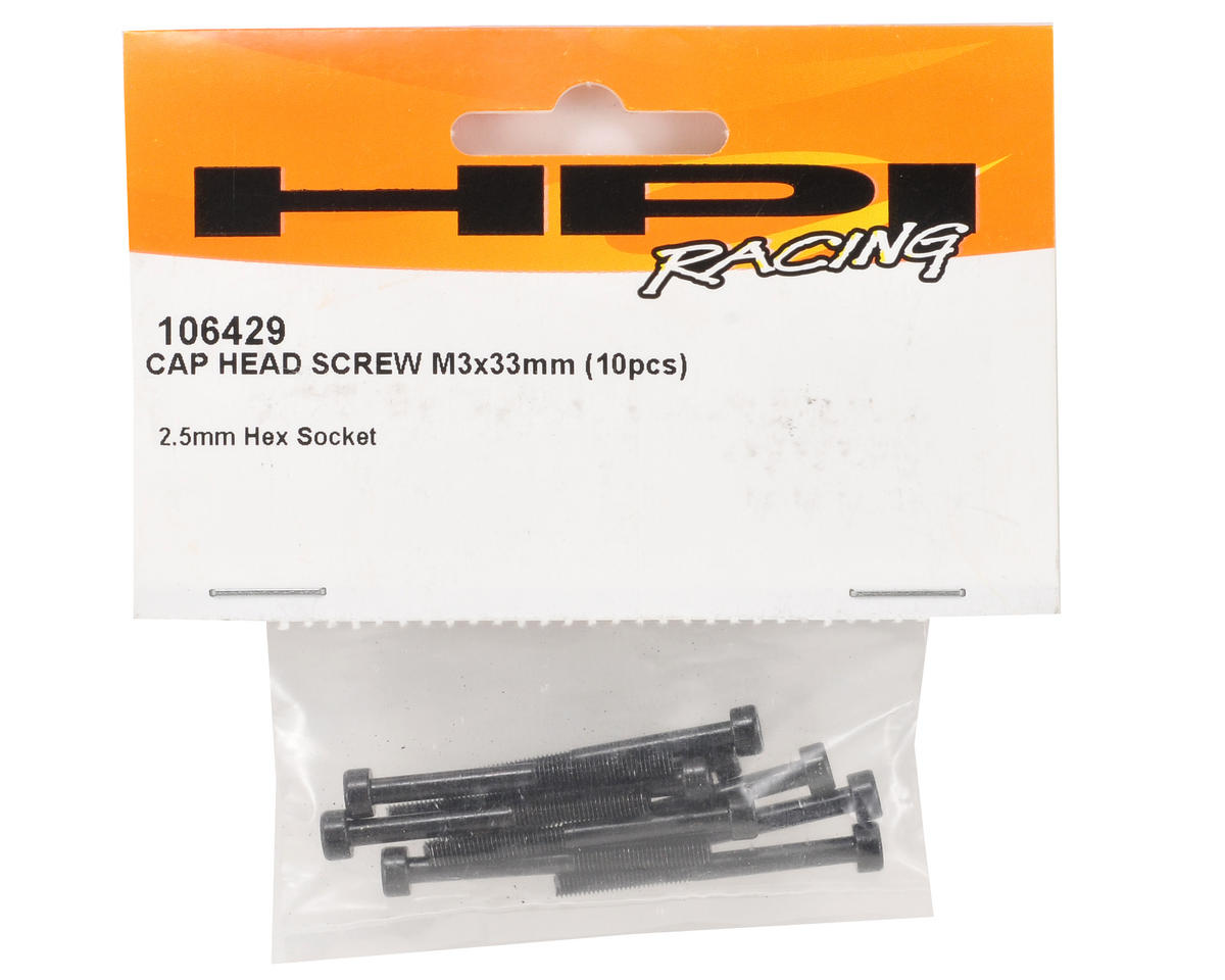 HPI Racing Cap Head Screw M3X33mm (Hex Socket/10pcs) Savage XS