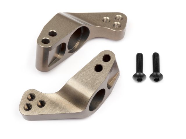 HPI Racing Aluminum Rear Hub Carrier Set Hard Anodized 0 Degree for the Bullet and WR8