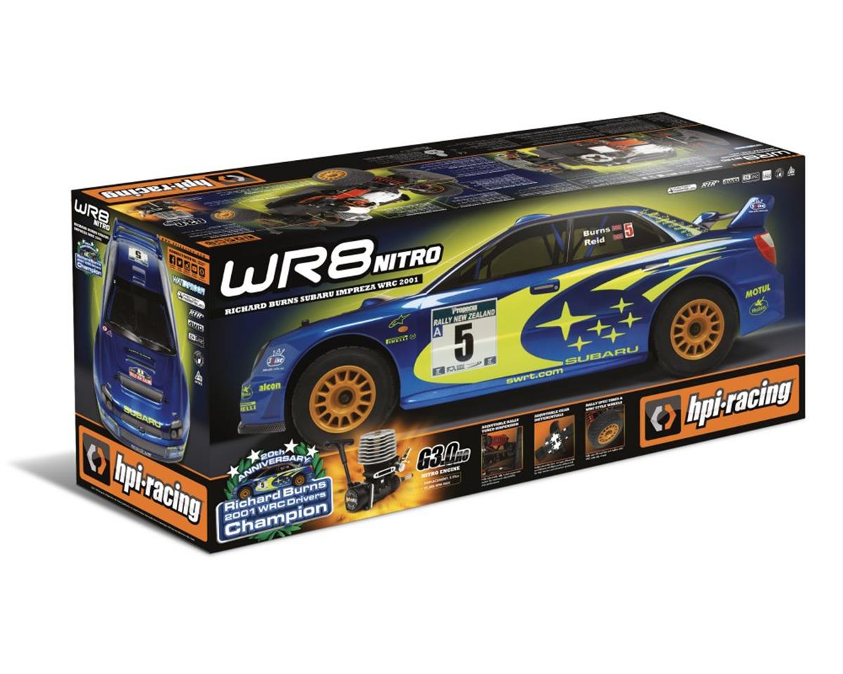 HPI Racing WR8 Nitro 3.0 2001 WRC Subaru Impreza 1/8 Scale 4WD RTR Rally Car