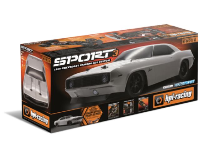 HPI Sport 3 1969 Chevrolet Camaro Z28 Custom RTR 1/10 4WD Electric Touring Car Radio Battery & Charger