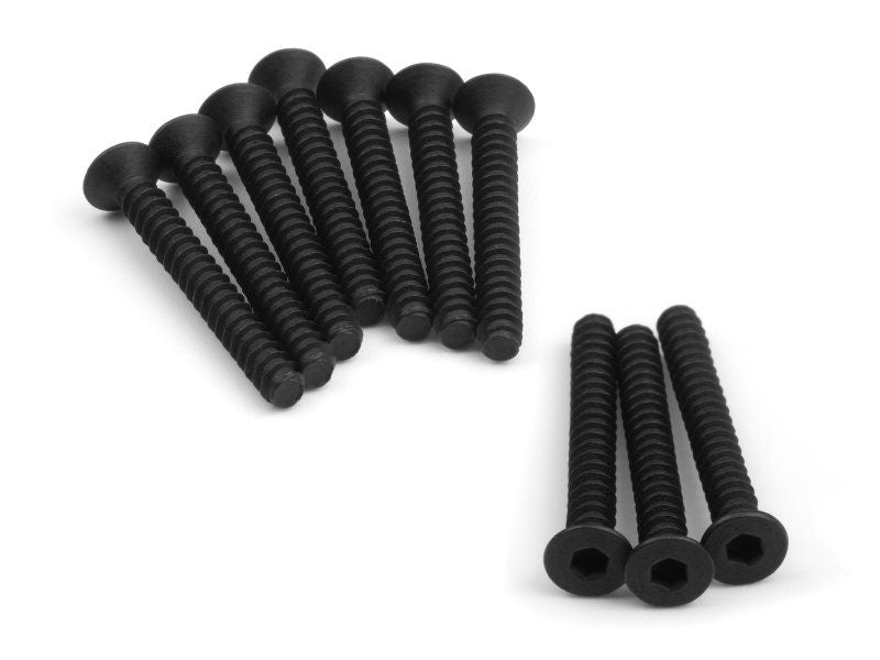 HPI Racing TP Flat Head Screw M3 x 25mm Hex Socket (10 Pcs) – Genuine RC Hardware
