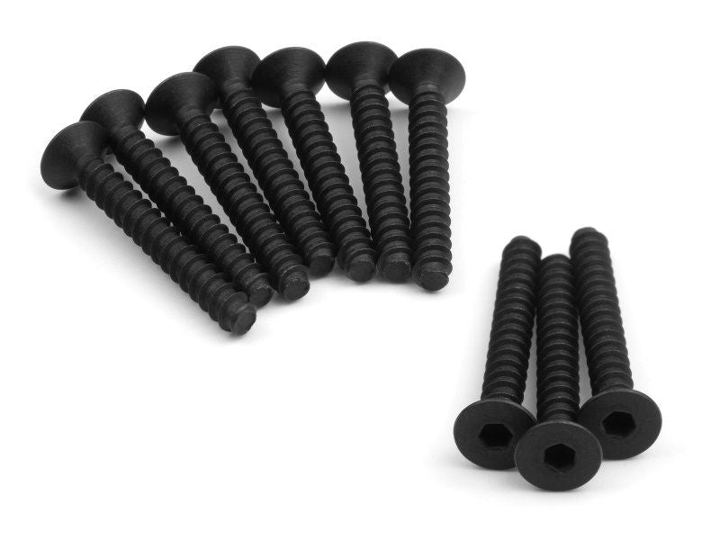HPI Racing TP Flat Head Tapping Screw M4 x 30mm Hex Socket (10 Pcs) – Genuine RC Hardware
