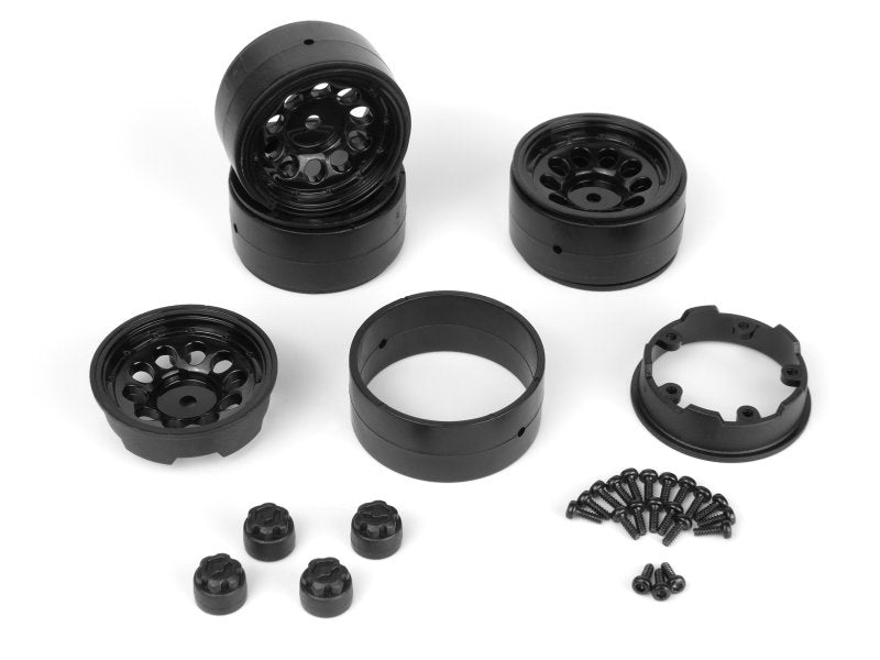 HPI Racing CS-10 Beadlock Wheel 1.2in (Black/4pcs) for Venture18 160841