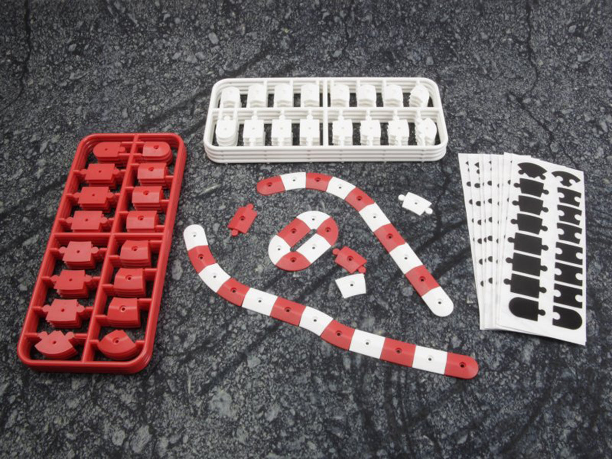 HPI nano-TTR Red & White Curb Set – Indoor Track Accessory