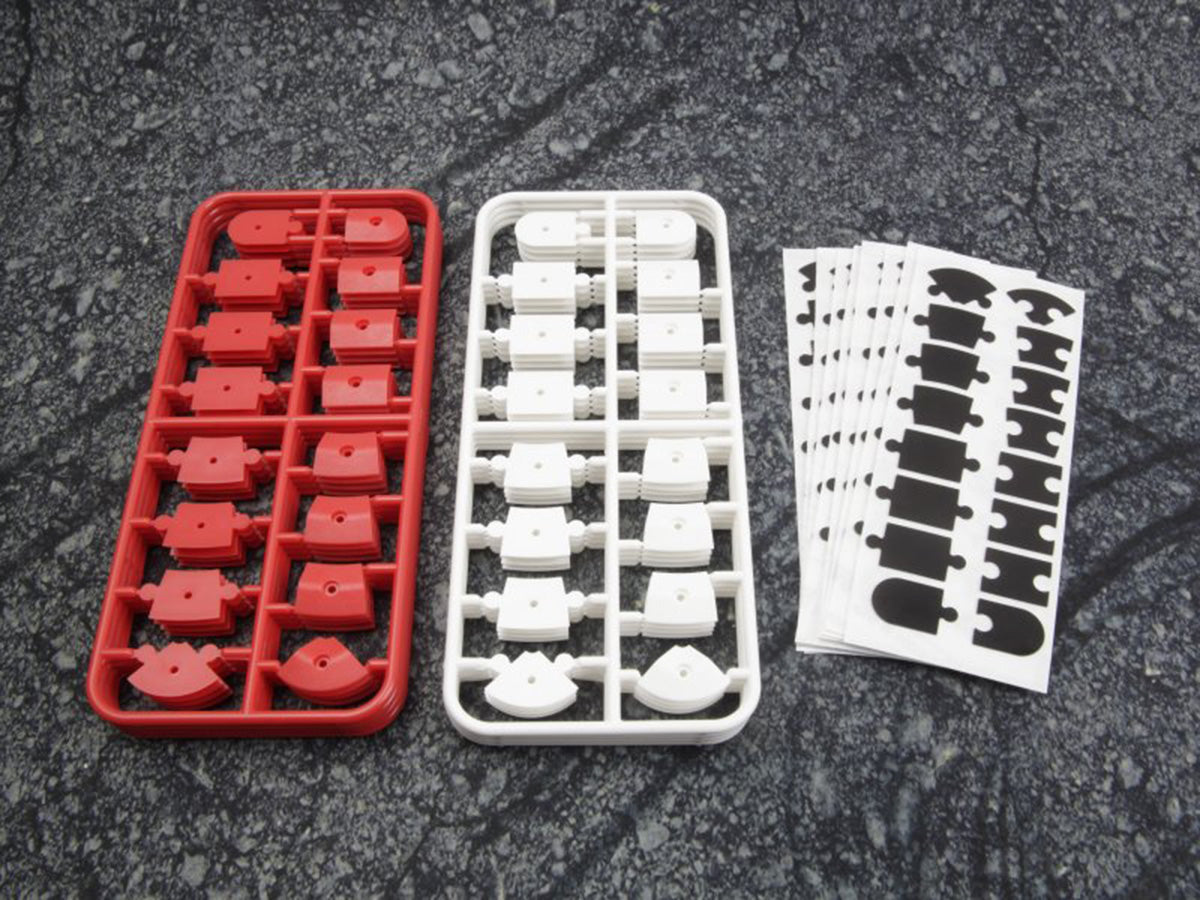 HPI nano-TTR Red & White Curb Set – Indoor Track Accessory