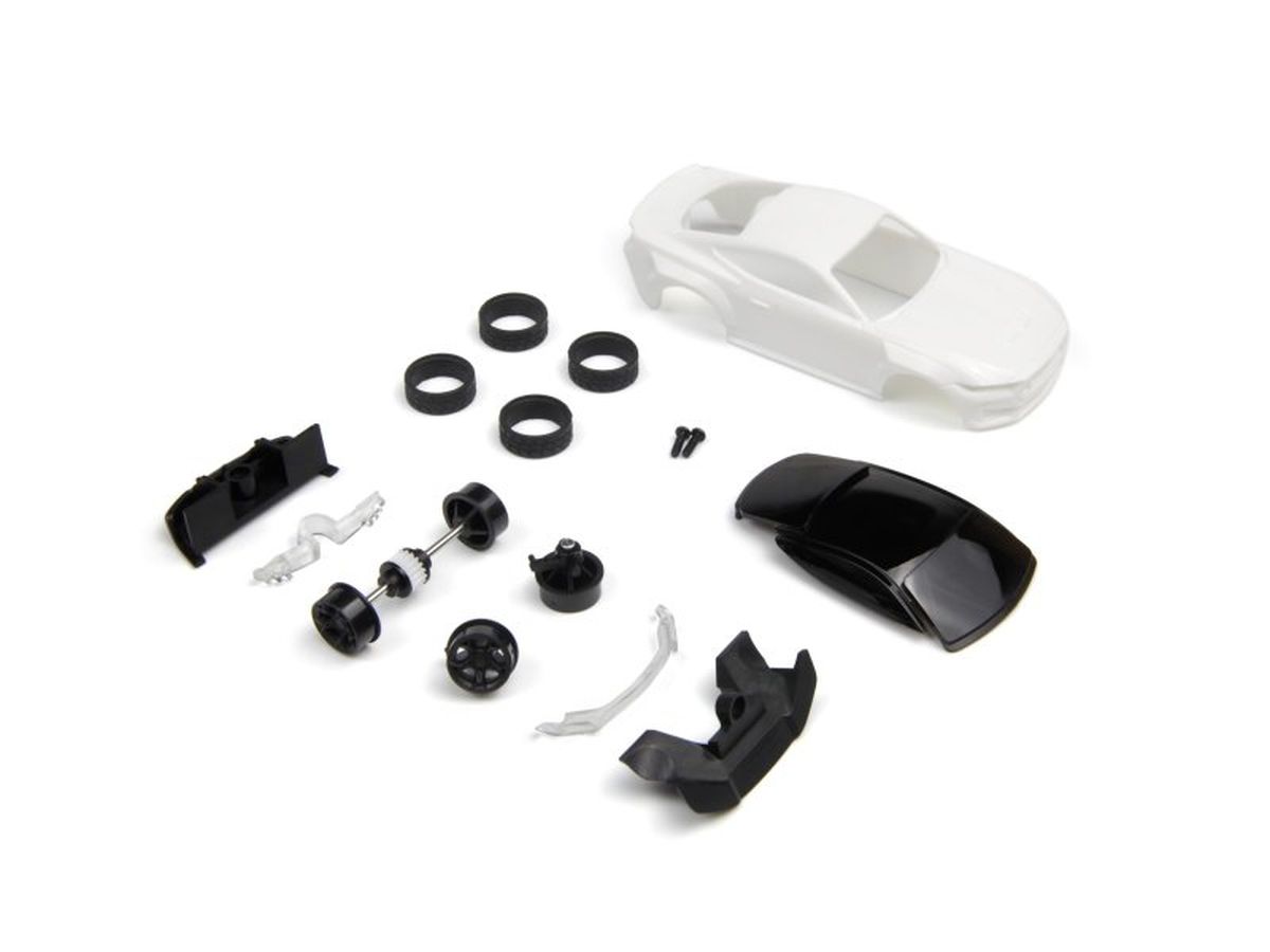 HPI Racing nano-TTR 1/64 Ford Mustang RTR Spec 5 Unpainted Body – Paint-Your-Own Replacement Body for nano-TTR