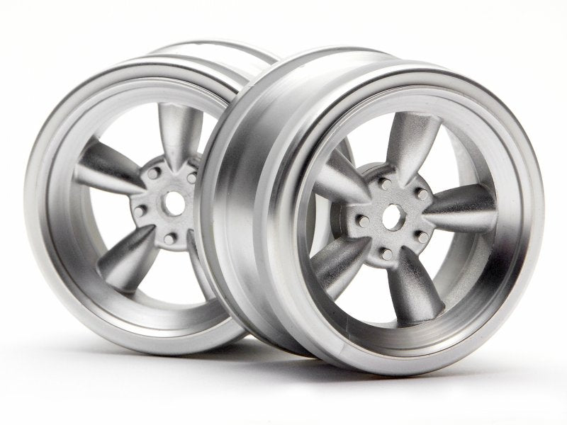 HPI Racing Matte Chrome Vintage 5 Spoke Wheel 26mm 0mm Offset (2pcs)